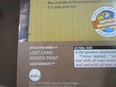 NIV 2011 Thinline Bible *Lost Camo Edition Red Letter* Imit Leather* 9.4pt
