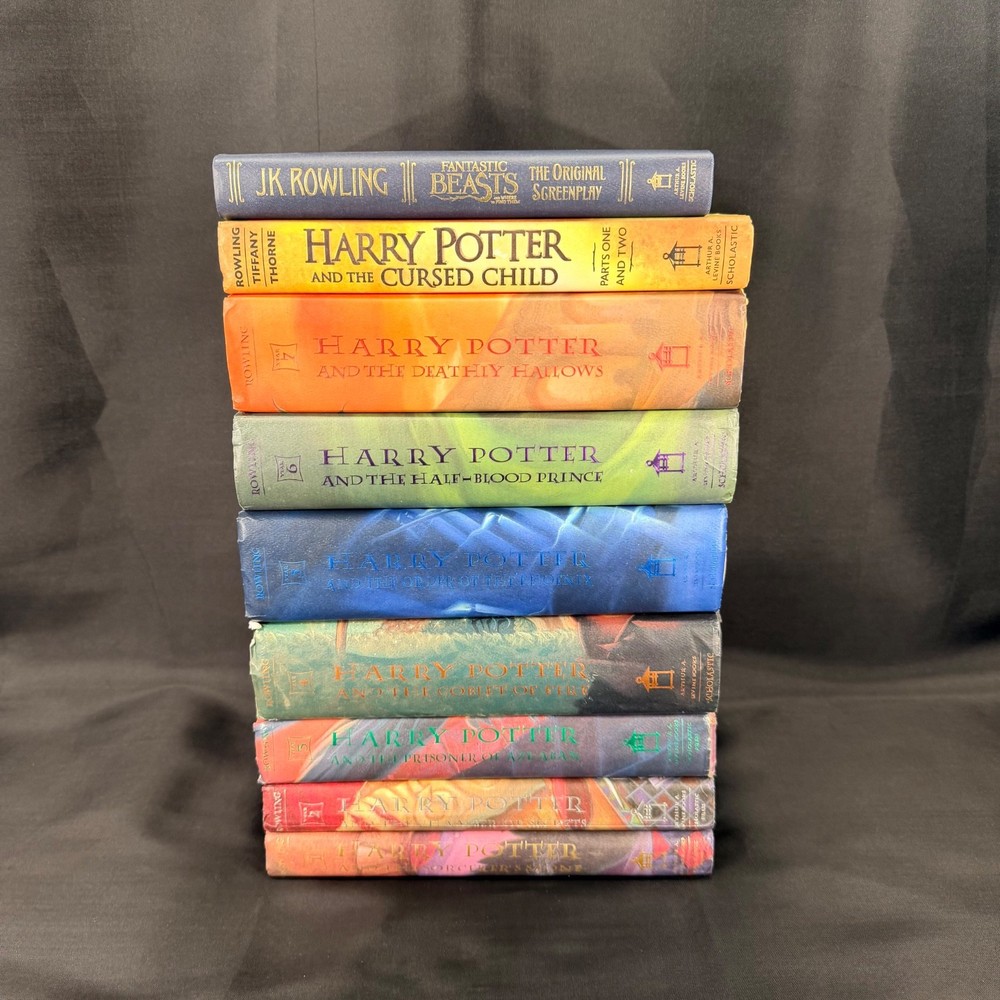 HARRY POTTER HC Complete Books Set 1-8 First American Ed. Plus Beasts JK Rowling