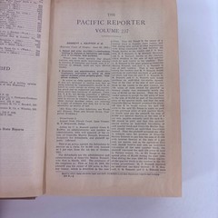 Antique Book Lot Pacific Reporter Vol 237 251 West Publishing 1927 Law Case
