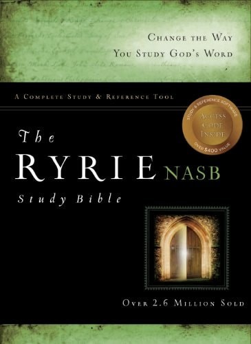 The Ryrie NAS Study Bible Genuine Leather Burgundy Red Letter (New American Stan