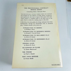 Lot 5 Vintage Contract Bridge Books Prentice-Hall Series Bidding Defense 1970s