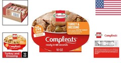 Turkey & Dressing Microwave Trays – 20g Protein per Serving – 6 Pack of 10 oz