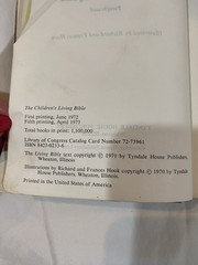 The Children’s Living Bible Illustrated Hardcover Vintage Tyndale