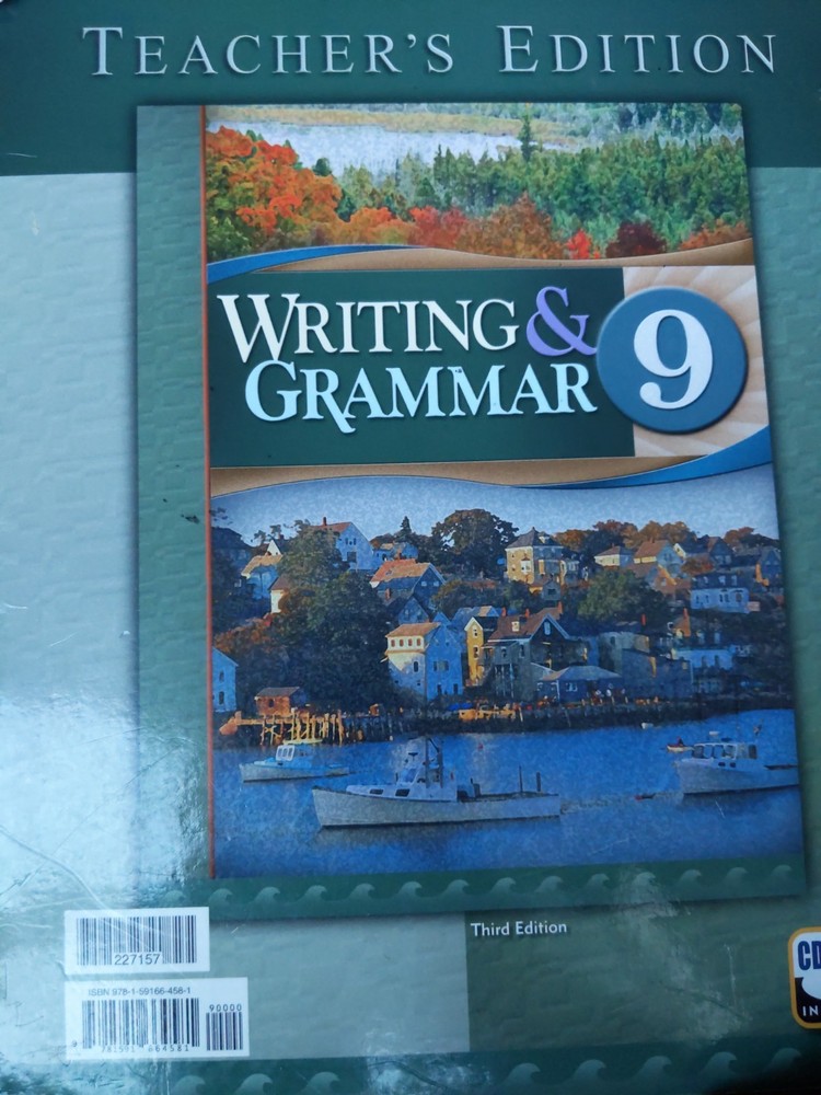NO CD-ROM BJU Press Writing and Grammar 9 Teacher’s Edition 3rd Edition Grade 9