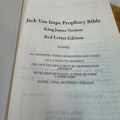Jack Van Impe Prophecy Bible KJV Red Letter Edition Prophetic Study Reference