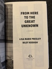 Riley Keough From Here To The Great Unknown SIGNED HC BOOK Lisa Marie Presley