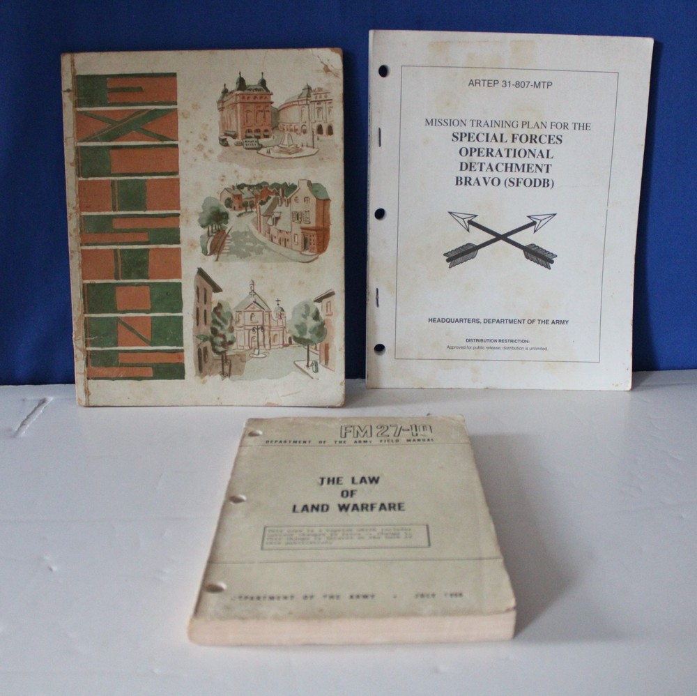 WARFARE AND TRAINING MILITARY BOOKS LOT OF 3 #113