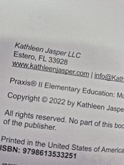 Praxis II Elementary Education: Multiple Subjects [5001] 2022 Kathleen Jasper