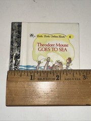 1983 Little Little Golden Book Theodore Mouse Goes To Sea 2.75” X 2.75” *READ*