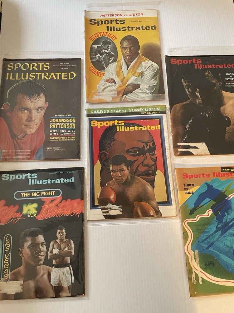 VINTAGE SPORTS ILLUSTRATED LOT OF 6 MIXED ISSUES FROM 1960-1966 MAGAZINES