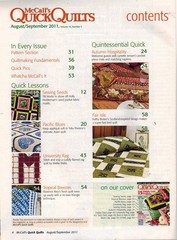 MCCALL’S QUICK QUILTS AUGUST/SEPTEMBER 2011, VOL. 16, NO. 5