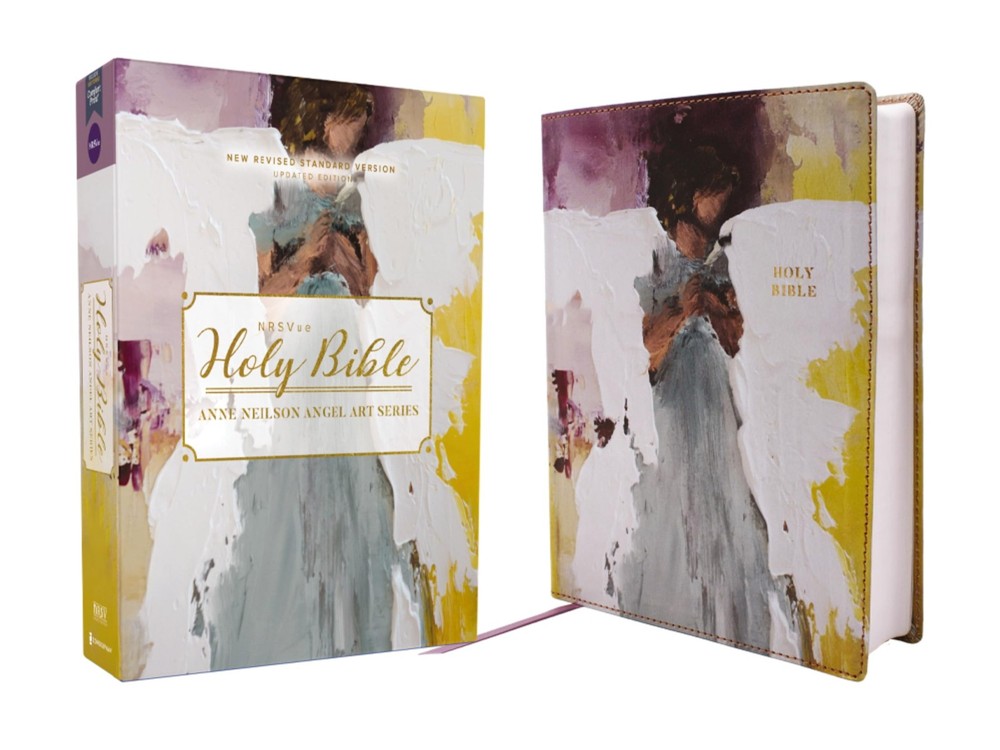 NRSVue, Holy Bible, Anne Neilson Angel Art Series, Leathersoft, Multi-Purple…