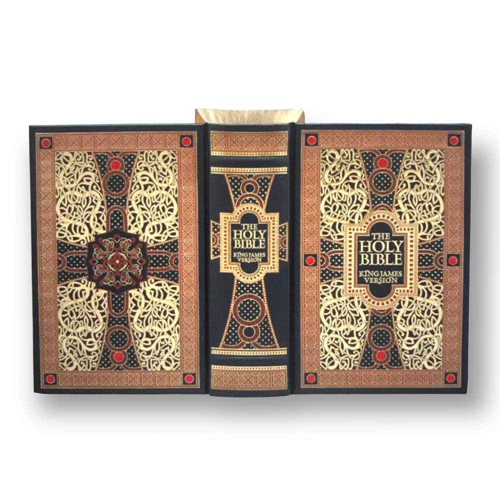 THE HOLY BIBLE King James Version KJV Deluxe Illustrated Bounded Leather