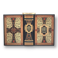 THE HOLY BIBLE King James Version KJV Deluxe Illustrated Bounded Leather