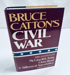 Civil War Bruce Catton 1984 Three Volumes in One Illustrated History Book