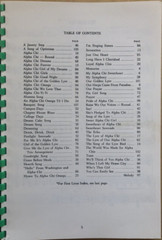 Songs of Alpha Chi Omega, 1952 paperback 11th Ed. Revised, 112 pages w/ 64 songs