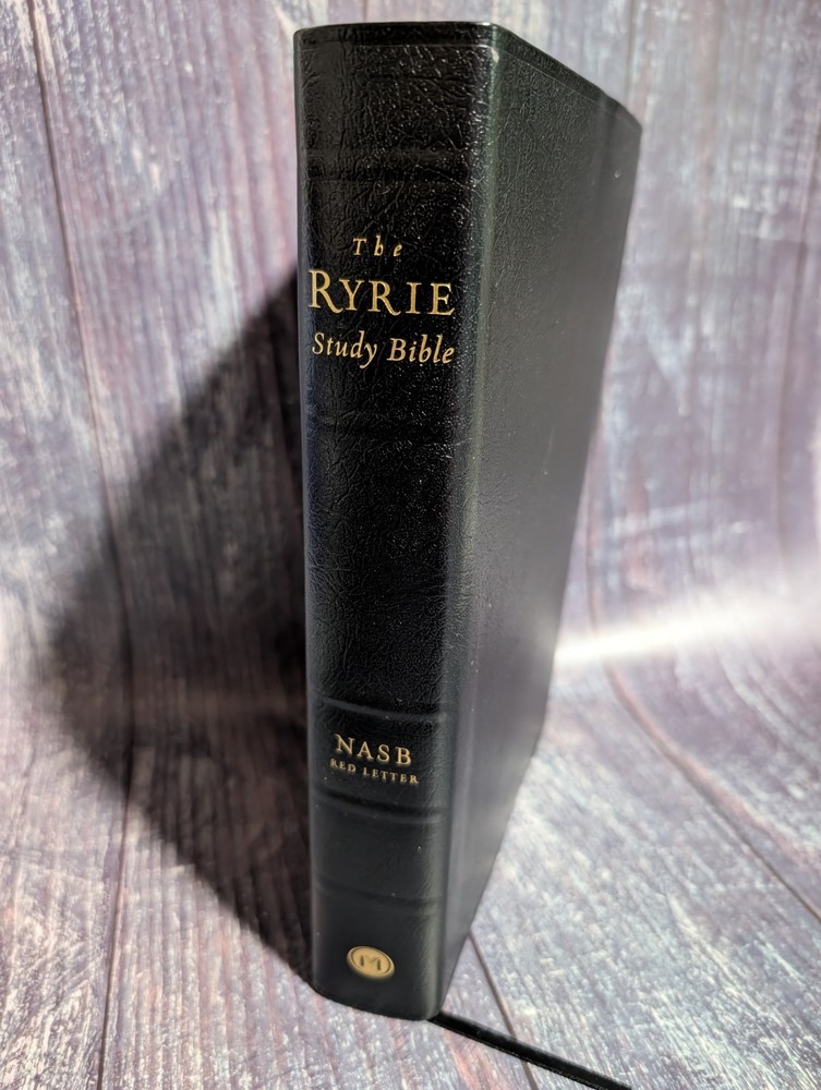 The Ryrie Study Bible NASB Red Letter, Genuine Leather, Black