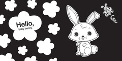 Hello, Baby Animals: A Black-and-White Board Book for Babies That Helps Visual D