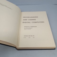 Programming and Coding Digital Computers: 1966 Hardcover by Philip M. Sherman