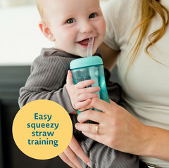 Squeeze & Sip Toddler Straw Cups 7oz 3 Pack Ages 6 Months+ New