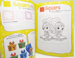 2 Shimmer and Shine books: Shapes & Colors / Hand Lettering Pre-K Workbook NEW*
