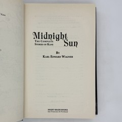 Midnight Sun: Complete Stories of Kane – Karl Edward Wagner (Night Shade Books)