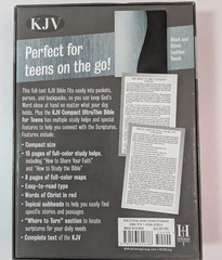 2015 KJV Compact UltraThin Bible for Teens Black & Silver Leather Touch by B&H