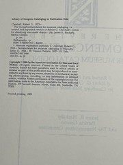 The Revised Nomenclature for Museum Cataloging : A Revised and Expanded Version