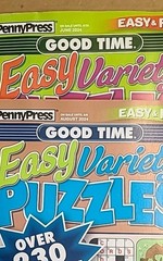 Lot of 6-5 PP GOOD TIME Easy/Fun VARIETY PUZZLES +1 Family Variety Puzzles/Games