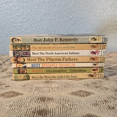 Lot of 7 Vintage 1960’s Step Up Children Educational Hardcover Books, Explorers