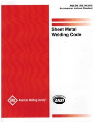 D9.1/D9.1M:2018 SHEET METAL WELDING CODE (Brand New Softback by AWS)