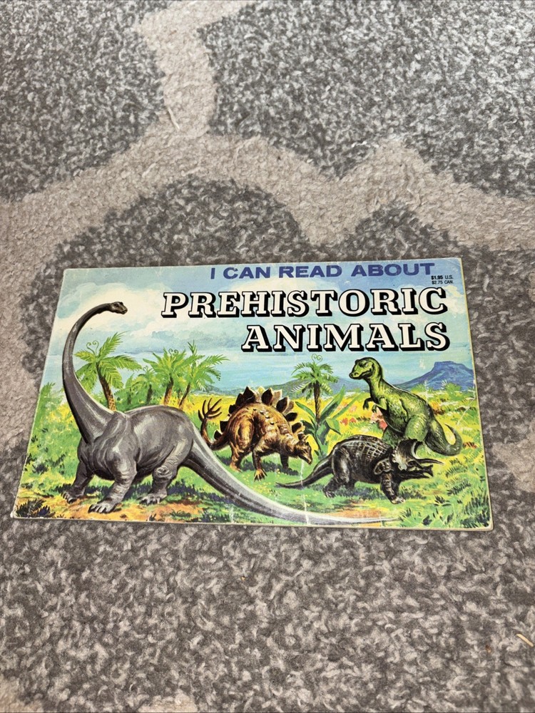 Vintage 1977 Troll Book Club I Can Read About Prehistoric Animals