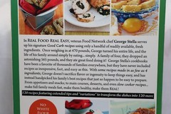 Lot of 2 Books Low Carb 1-2-3, Rozanne Gold & Real FOOD REAL EASY, George Stella