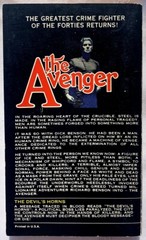 The Devil’s Horns (The Avenger #4) (1972), Kenneth Robeson, Vintage PB Good