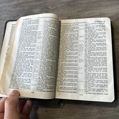 VTG Bound Holy Bible Black French MOROCCO LEATHER Concordance Cambridge Univer