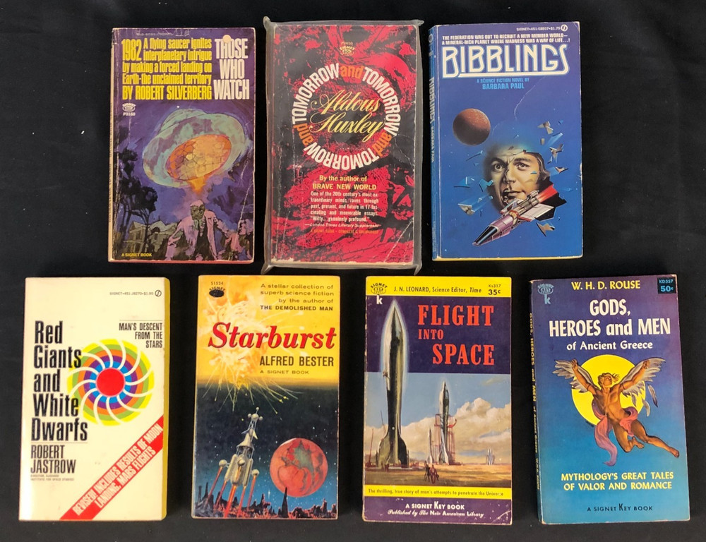 Vintage Signet Science Fiction Paperback Lot of 7 Alfred Bester Aldous Huxley