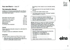 ELNA TX Electronic Sewing Machine Instruction Manual FIXED – TOUGH COVERING