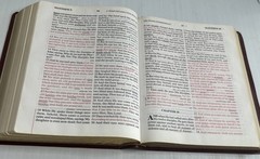 2001 Word Of God KJV Leather Special Margin Edition Bible Large Print Red Letter