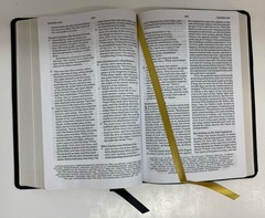 KJV, Paragraph Bible, Large Print 10-Pt, Black Leather-Soft, King James Version