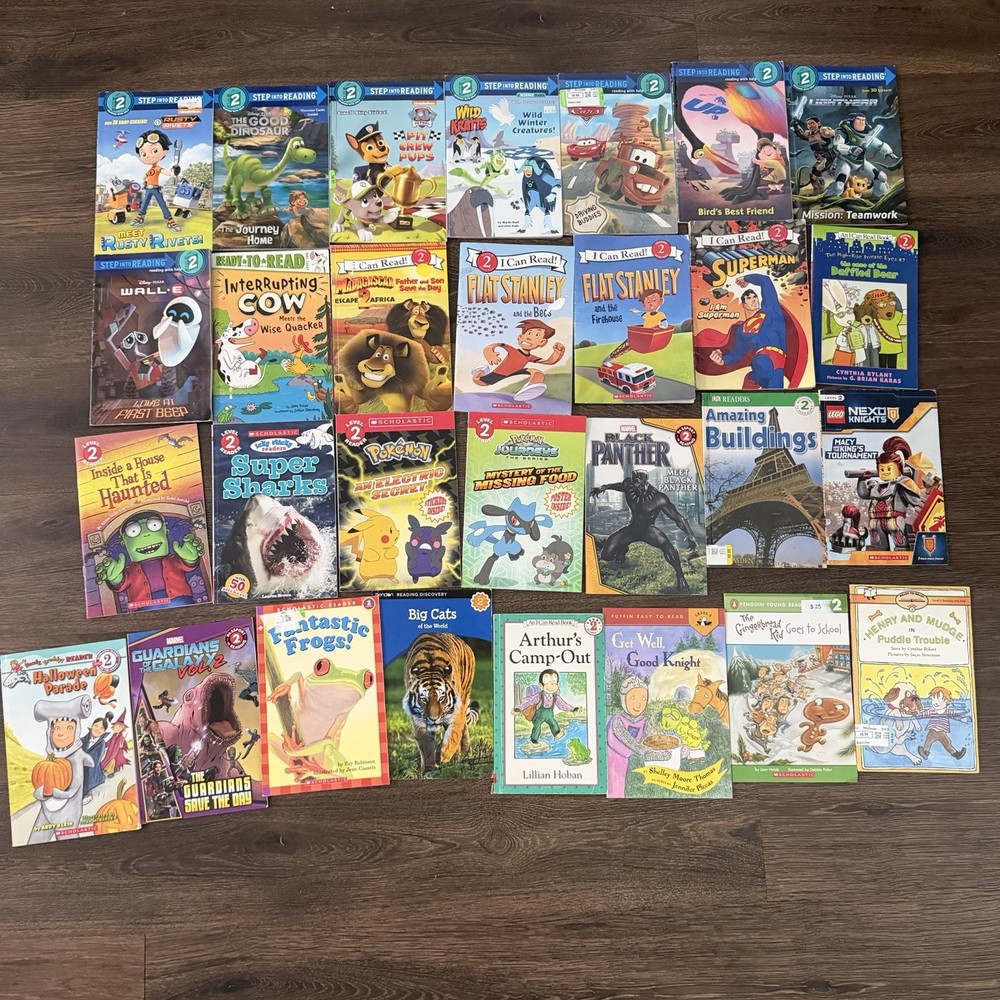 29 Level 2 Early Readers I Can Read Step Into Reading Pokemon Flat Stanley Lot