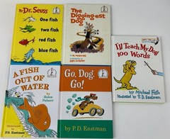 Dr Seuss Beginner 8 Hardcover Books Bundle + 21” Kohl’s Cat in the Hat Plush EUC