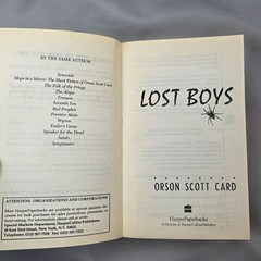 Vintage Lost Boys Orson Scott Card HarperPaperbacks Black PB Horror Novel