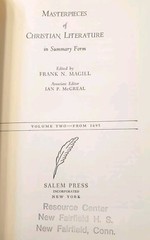 MASTERPIECES OF CHRISTIAN LITERATURE Summary Form 1960s Frank Magill 2 Vol Set