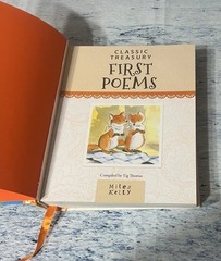 Children’s Poems Book Classic Treasury First Poems 383 Pages HC Flocked Cover