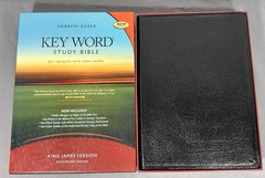 Hebrew Greek Key Word Study Bible KJV Genuine Leather Black AMG Publishers Box