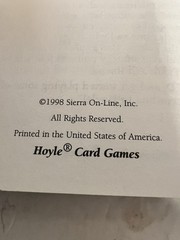 1998 Hoyle Card Games Sierra PC Game Manual Booklet Poker Bridge Solitaire