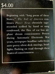 The Fall of America/Allen Ginsberg/City Lights Books/5th printing/1980/paperback