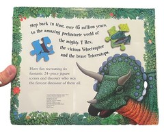 Jigsaw Dinosaurs Anne Sharp 6-24 Piece Puzzle Picture Book T-Rex Raptor Reptile