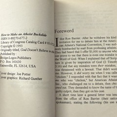 How to Make an Atheist Backslide By Ra Comfort 1993 Bridge-Logos Publishers PB
