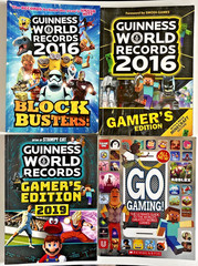 Two 2016 & One 2019 Guinness World Records books plus Go Gaming Book: Lot of 4!